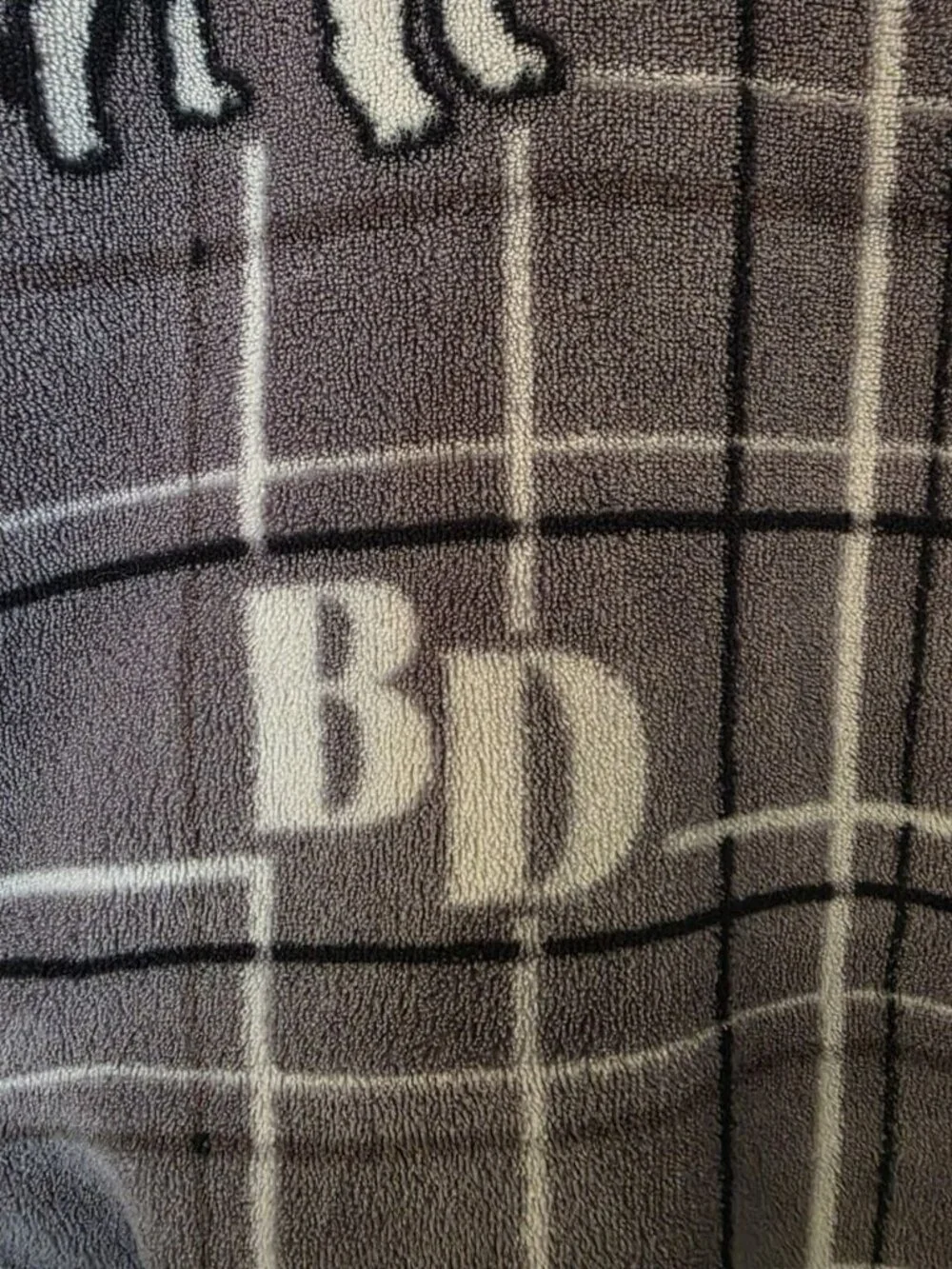 Big Dogs Plush Fleece Bath Robe Gray Plaid One Size Belted Soft Men's Robe